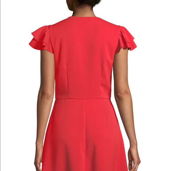 Alice and Olivia Doralee ruffle sleeve wrap dress - Picture 2 of 4